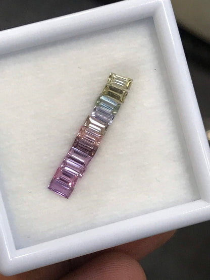 4x2mm unheated sapphire baguette ring set, photo 4