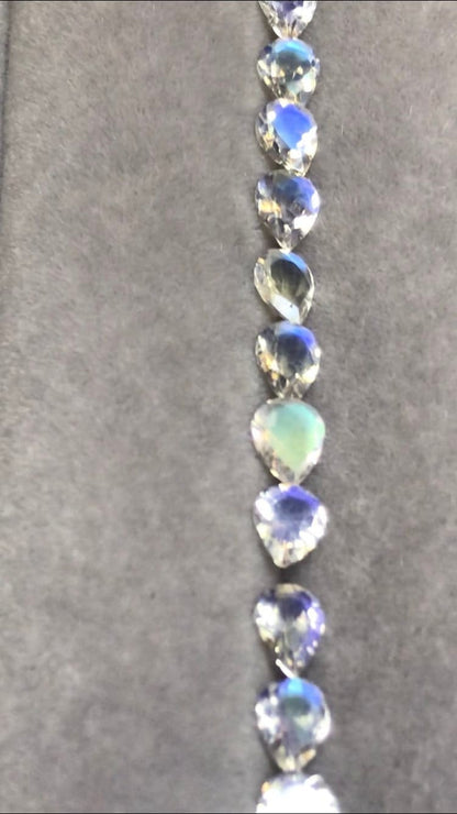 5x4mm rainbow moonstone tennis bracelet, photo 1