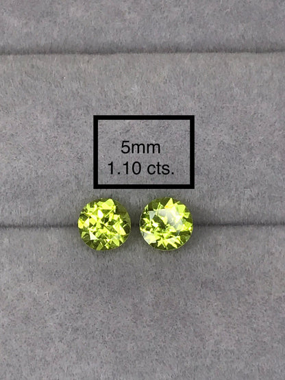 5mm grossular garnet round matching pair, photo 1