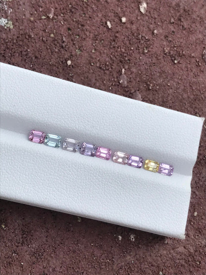 4x3mm unheated sapphire emerald cut ring, photo 3