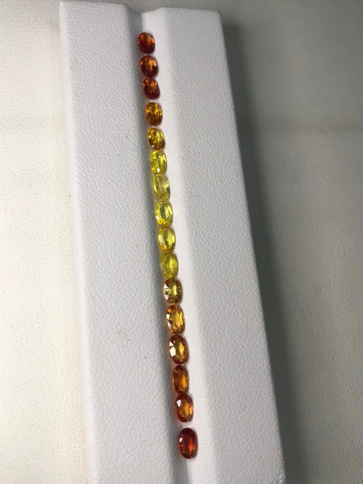 5x3mm Ovals Orange Yellow Sapphires 16 Stones