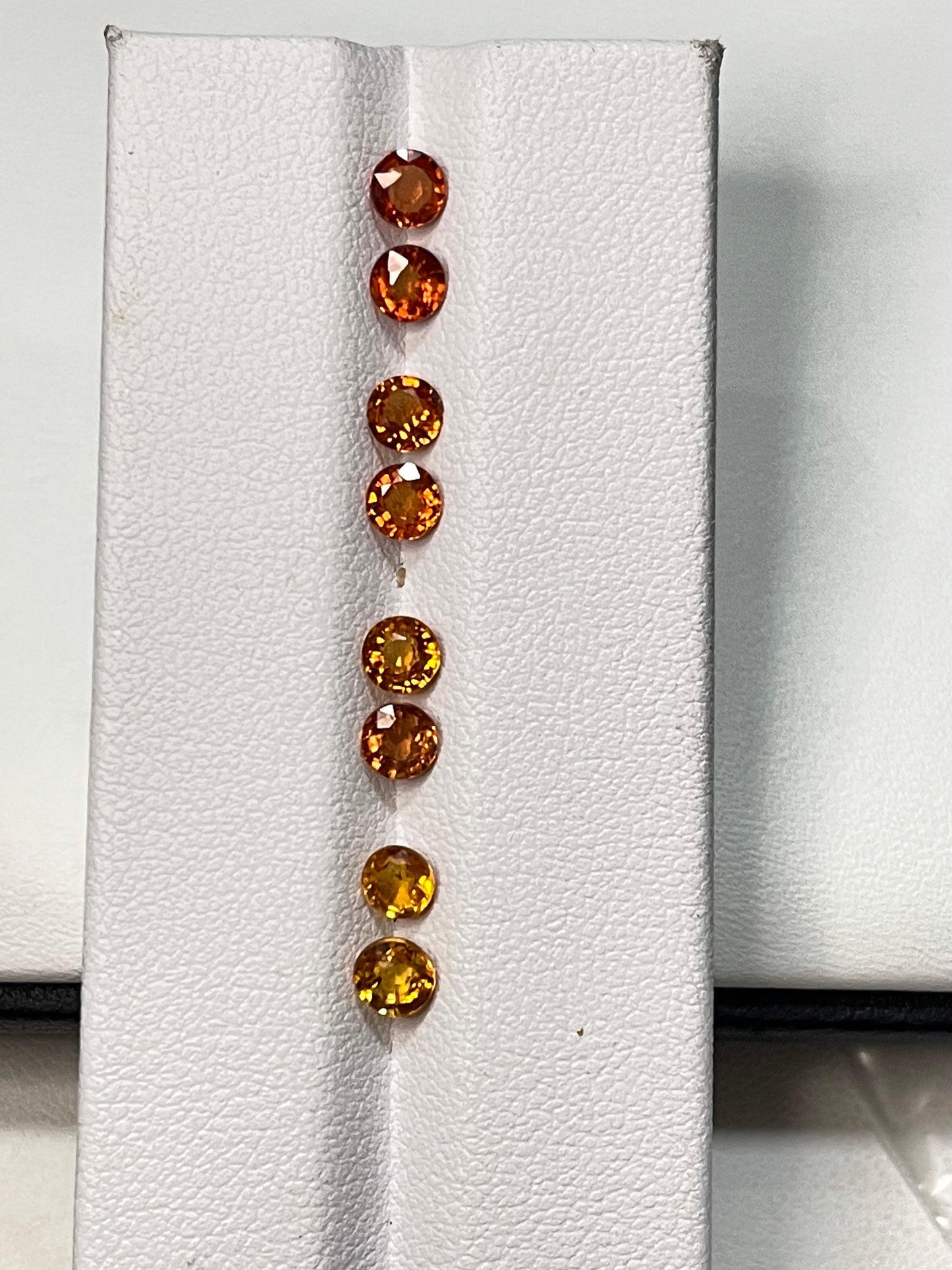 4mm Rounds Normal Cut Orange Sapphire Variant Shade 2 Stones lot