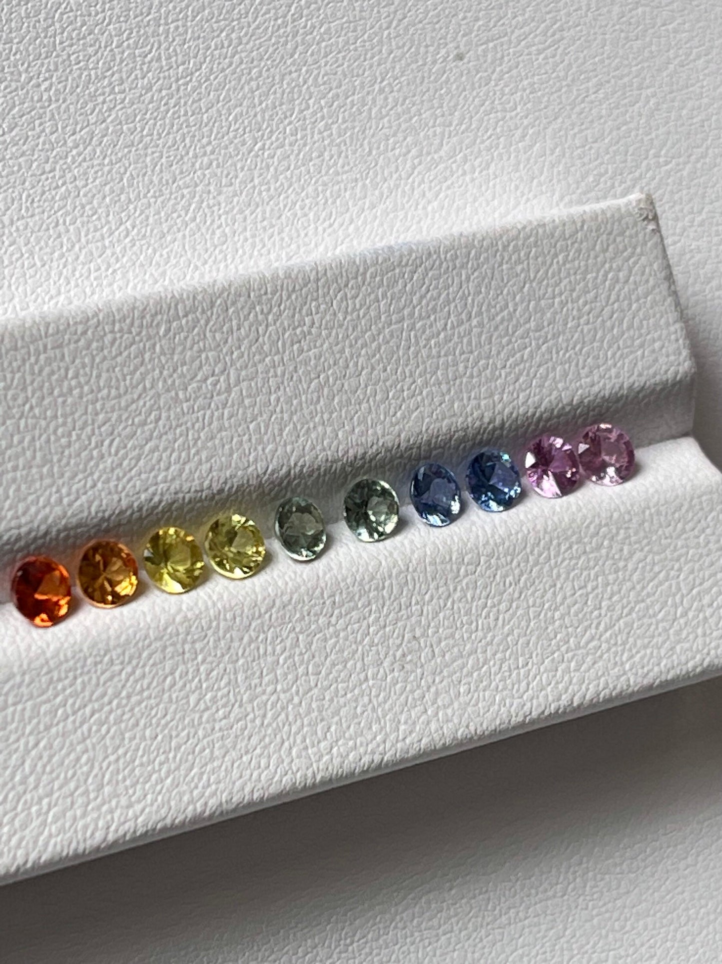 4mm Rounds Diamond Cut Rainbow Sapphires  10 Stones lot