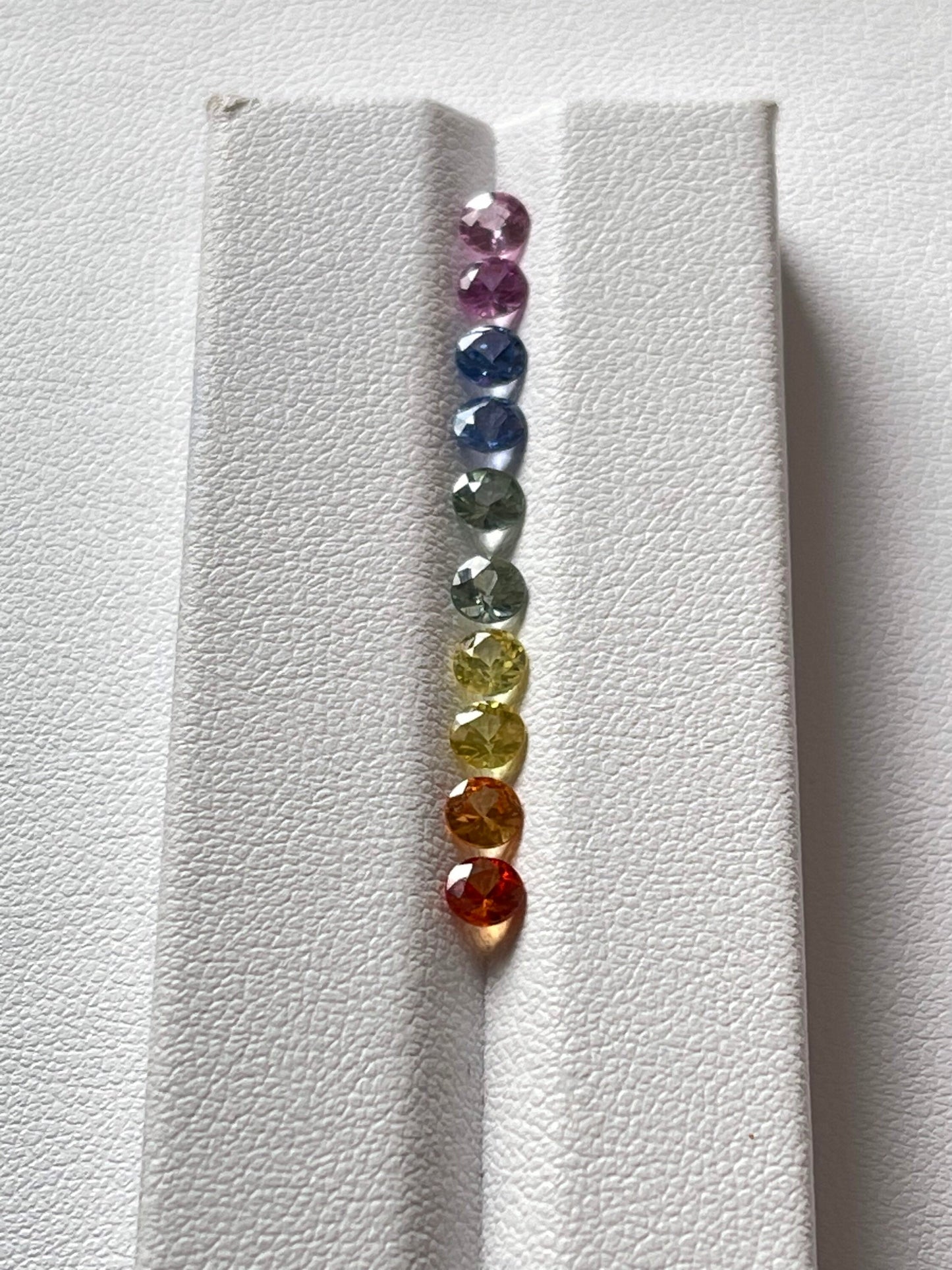 4mm Rounds Diamond Cut Rainbow Sapphires  10 Stones lot