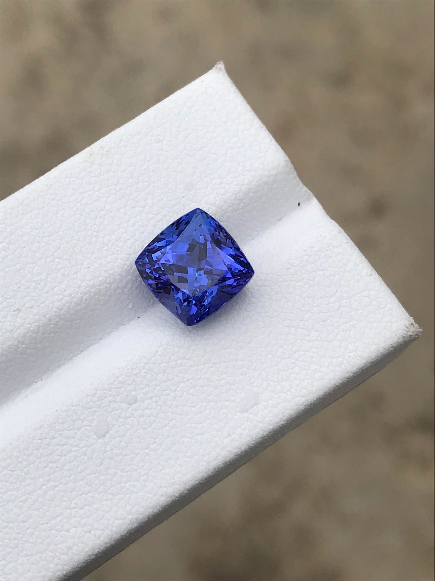 NATURAL •TANZANITE, Sq .CUSION  Cut Stone, Loop Clean • 4.90 Carats Sq. Cusion • Fine Cut • Blue Tanzanite • Gemstone, • Natural Gemstone