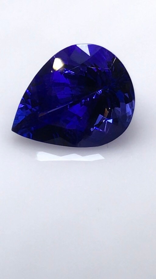 17x13.50MM • 12.35 CARATS • NATURAL TANZANITE • Pear Cut • Loop Clean • Royal Blue • Excellent Cut • December Birthstone