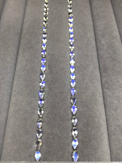 5x3mm rainbow moonstone pear bracelet set, photo 4
