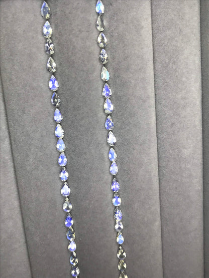 5x3mm rainbow moonstone pear bracelet set, photo 5