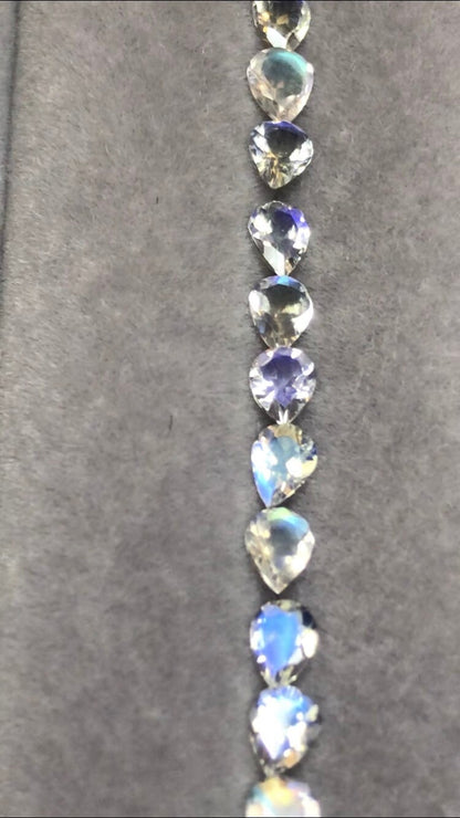 5x4mm rainbow moonstone tennis bracelet, photo 3