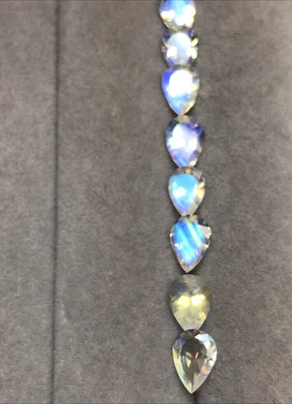 7x5mm rainbow moonstone oval loose lot, photo 1