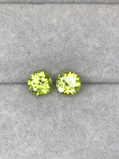 5mm grossular garnet round matching pair, photo 3