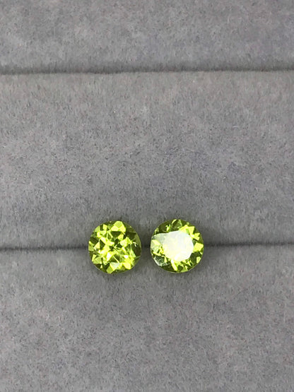 5mm grossular garnet round matching pair, photo 2
