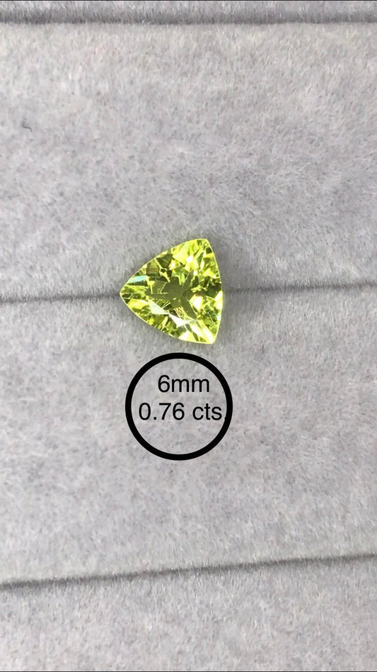 Rare 6mm Trillion Cut Grossular Garnet Loop Clean Stone