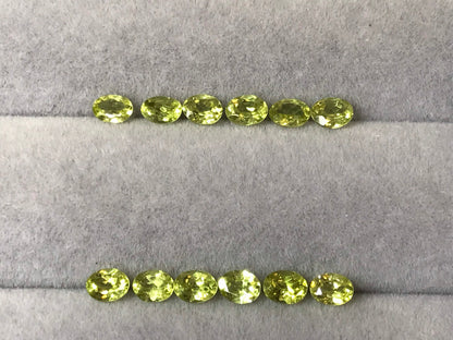 4x3mm grossular garnet oval loose stones, photo 1