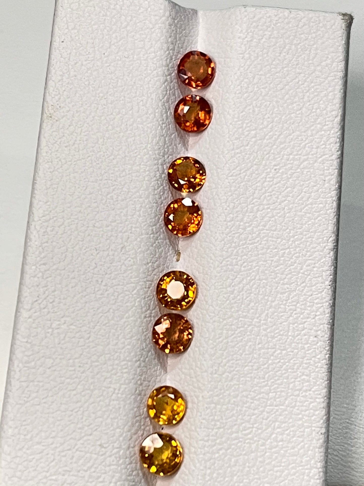 4mm Rounds Normal Cut Orange Sapphire Variant Shade 2 Stones lot