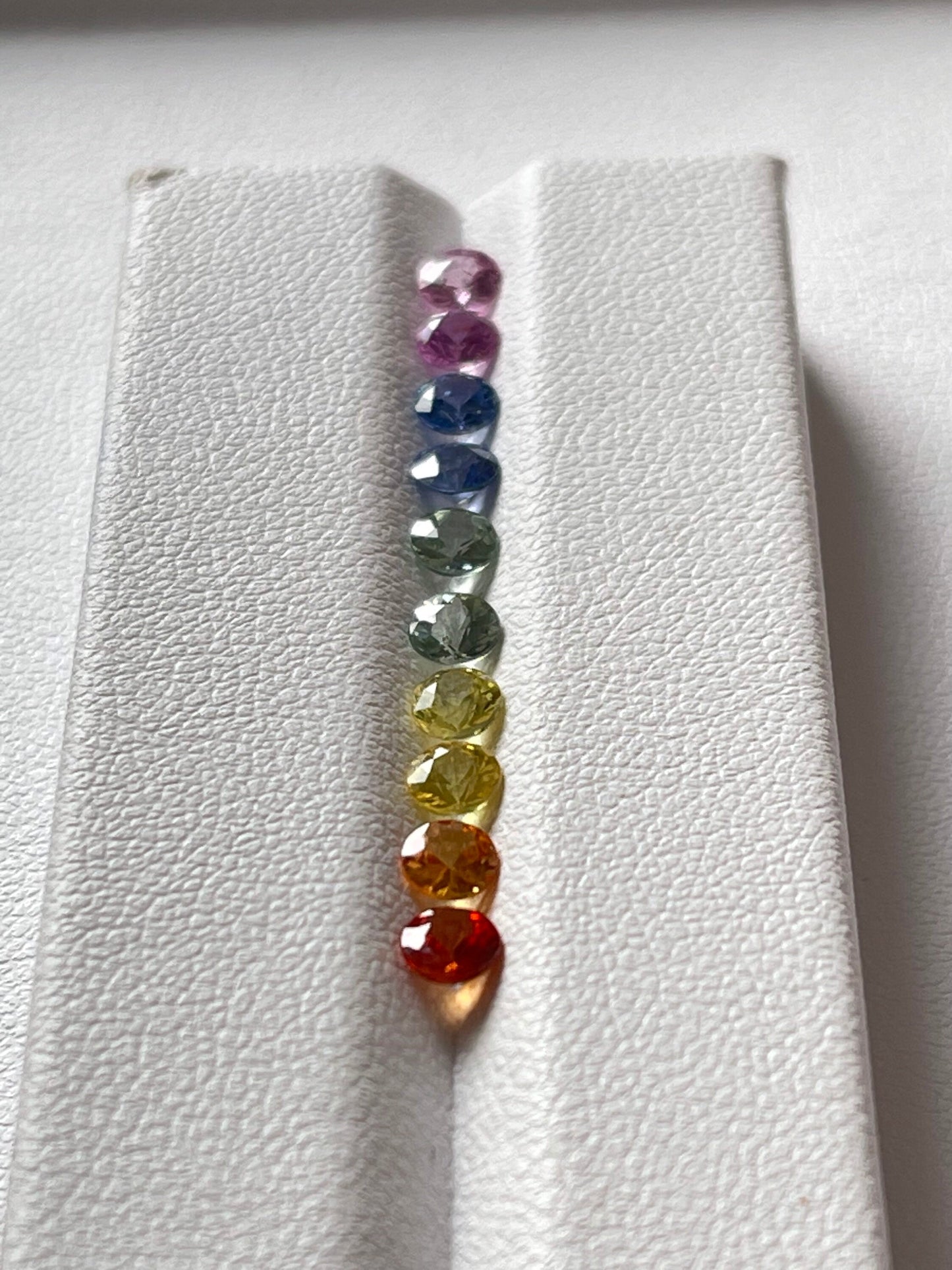 4mm Rounds Diamond Cut Rainbow Sapphires  10 Stones lot