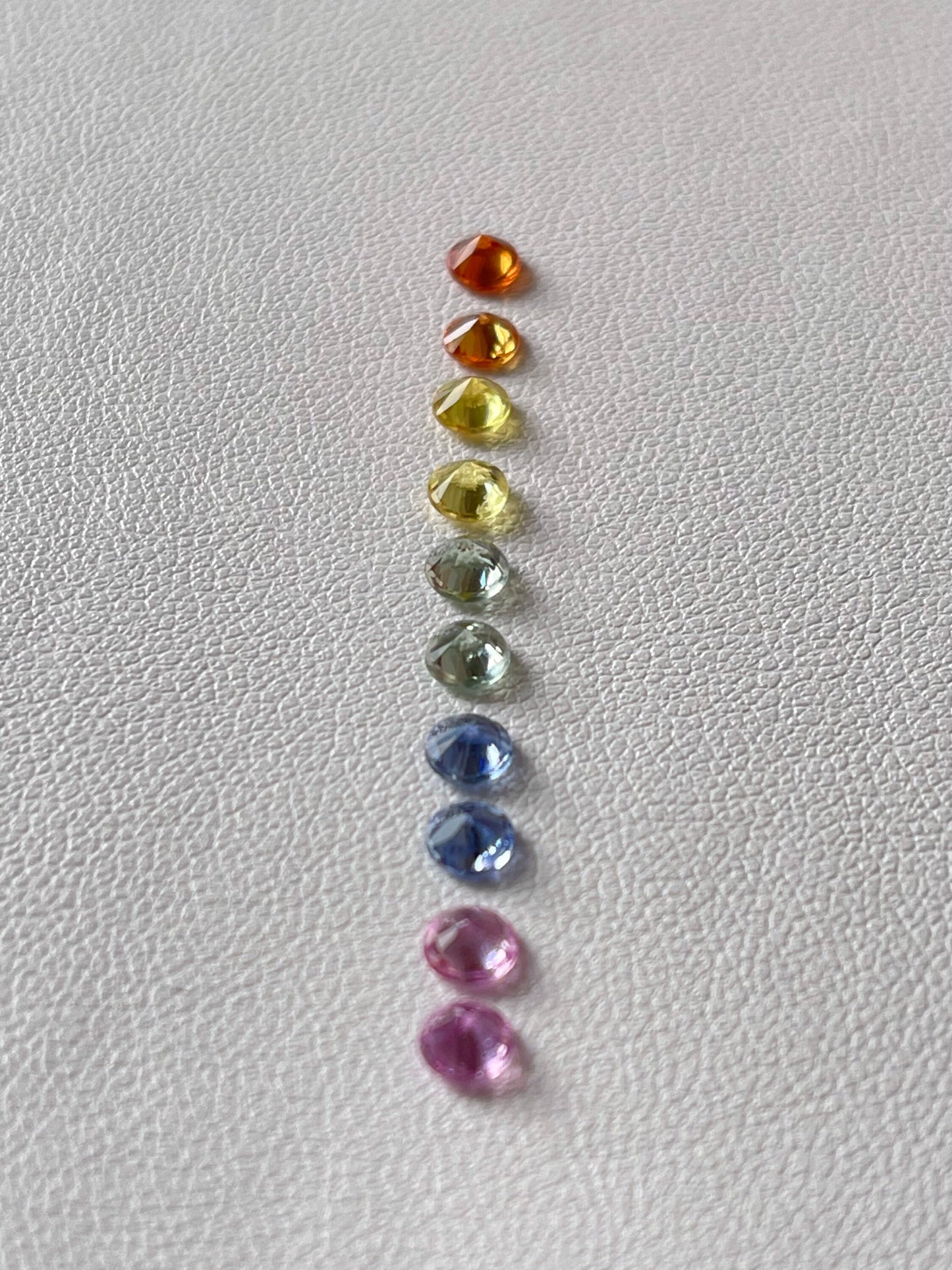 4mm Rounds Diamond Cut Rainbow Sapphires  10 Stones lot