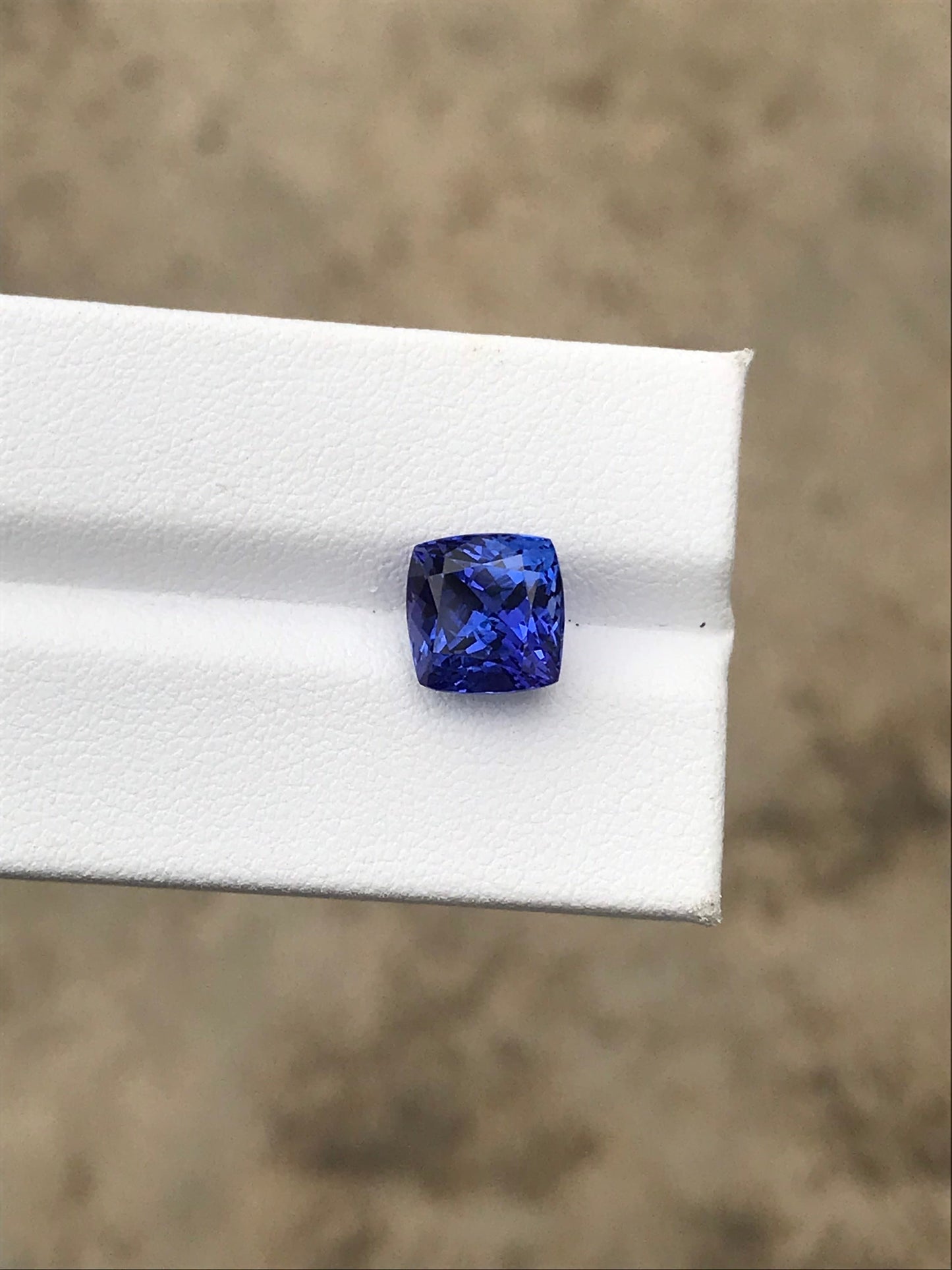 NATURAL •TANZANITE, Sq .CUSION  Cut Stone, Loop Clean • 4.90 Carats Sq. Cusion • Fine Cut • Blue Tanzanite • Gemstone, • Natural Gemstone