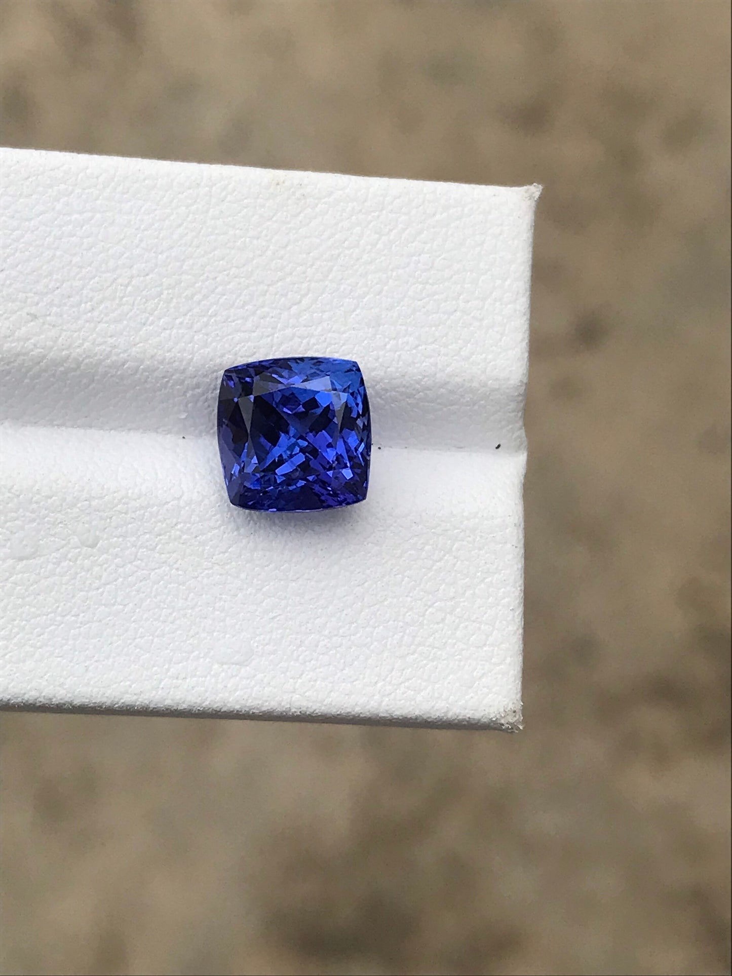 NATURAL •TANZANITE, Sq .CUSION  Cut Stone, Loop Clean • 4.90 Carats Sq. Cusion • Fine Cut • Blue Tanzanite • Gemstone, • Natural Gemstone