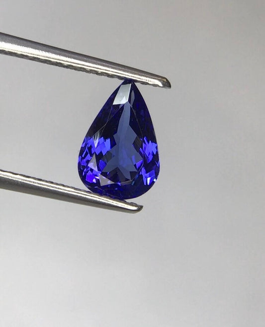 NATURAL • TANZANITE, TANZANITE Stone, Clean 1.63 Carats • Pear Shape • Fine Cut Royal Blue Tanzanite • Gemstone, Natural Gemstone