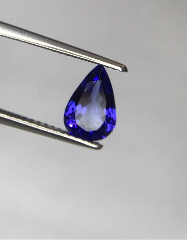 NATURAL • TANZANITE, TANZANITE Stone, Clean 1.63 Carats • Pear Shape • Fine Cut Royal Blue Tanzanite • Gemstone, Natural Gemstone