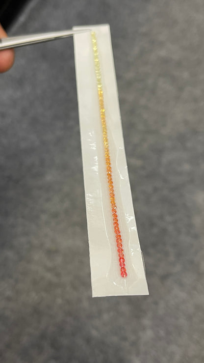 2mm orange-yellow sapphire round bracelet, photo 1