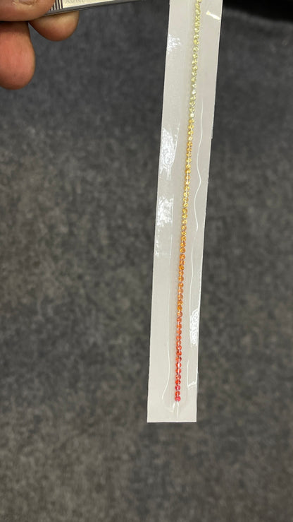 2mm orange-yellow sapphire round bracelet, photo 3