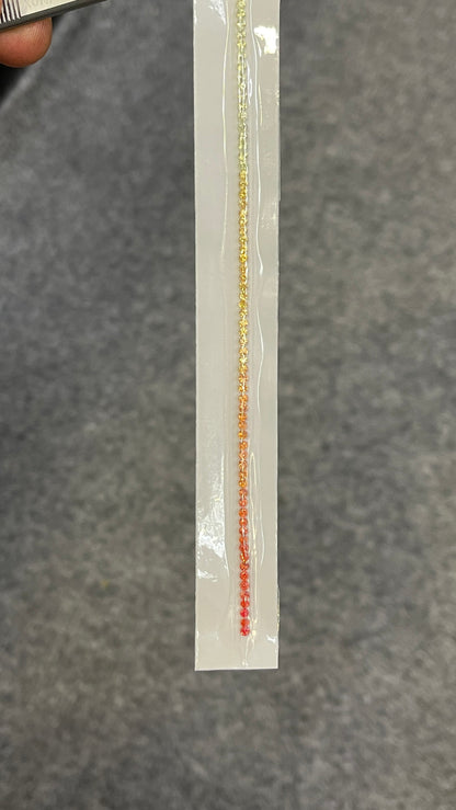 2mm orange-yellow sapphire round bracelet, photo 2