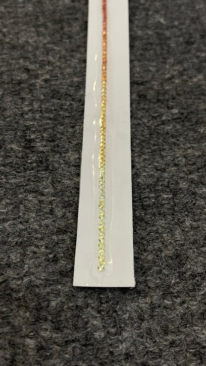 2mm orange-yellow sapphire round bracelet, photo 5