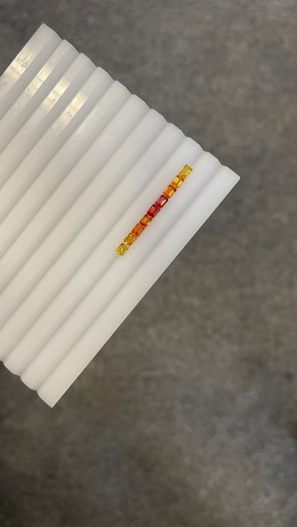 4x3mm orange sapphire gradient ring, 9pc, photo 2