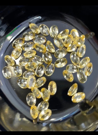 6x4mm yellow zircon oval loose lot, photo 3