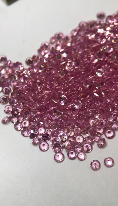 2.3mm pink sapphire round loose lot, photo 1