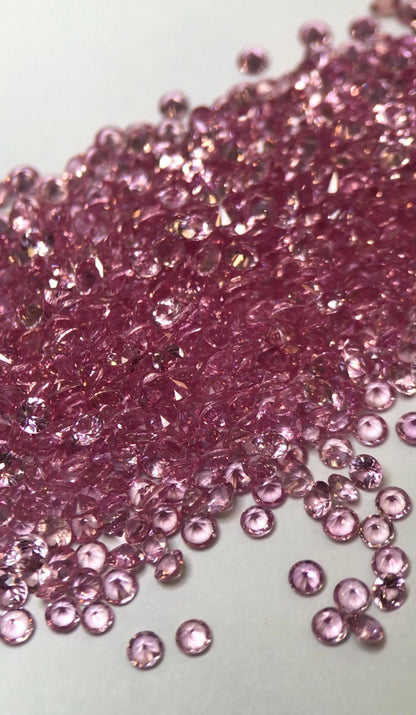 2.3mm pink sapphire round loose lot, photo 2