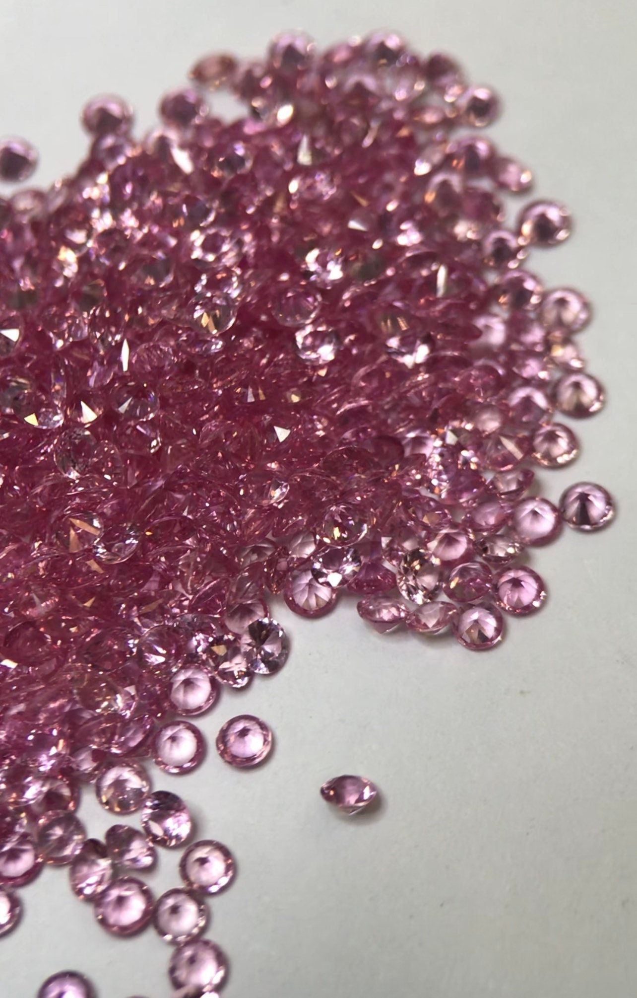 Pink • Sapphires • 2.3mm Rounds • Good Quality • 30 Stones • Several Packs