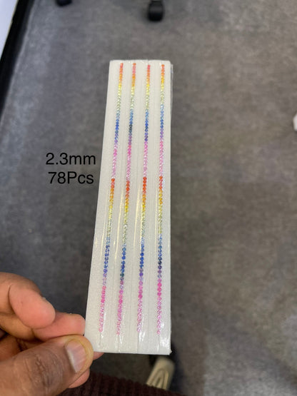 2.3mm rainbow sapphire bracelet line, photo 1