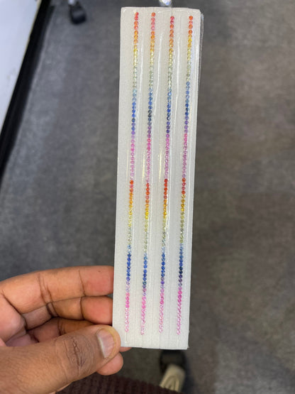 2.3mm rainbow sapphire bracelet line, photo 2