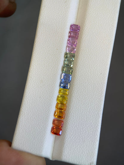 4x3mm rainbow ruby-sapphire eternity ring, photo 4