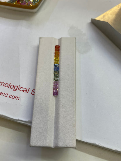 4x3mm rainbow ruby-sapphire eternity ring, photo 5