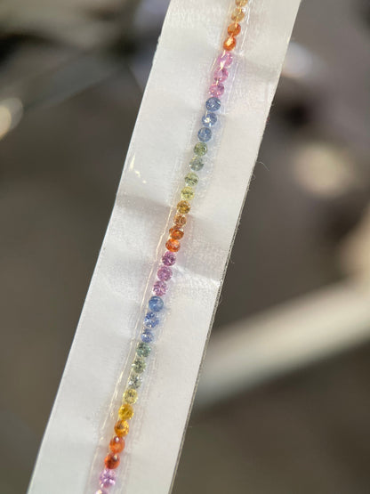 2mm rainbow sapphire bracelet line, photo 3