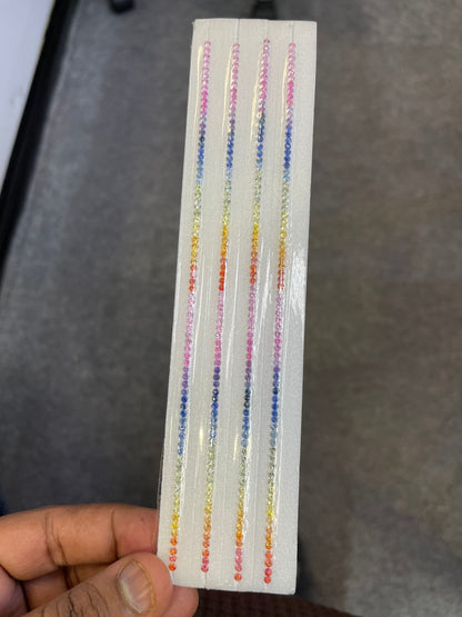 2.3mm rainbow sapphire bracelet line, photo 3