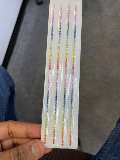 2.3mm rainbow sapphire bracelet line, photo 4