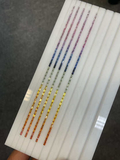 4x2mm rainbow sapphire baguette set, 43pc, photo 2