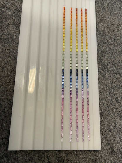 4x2mm rainbow sapphire baguette set, 43pc, photo 4