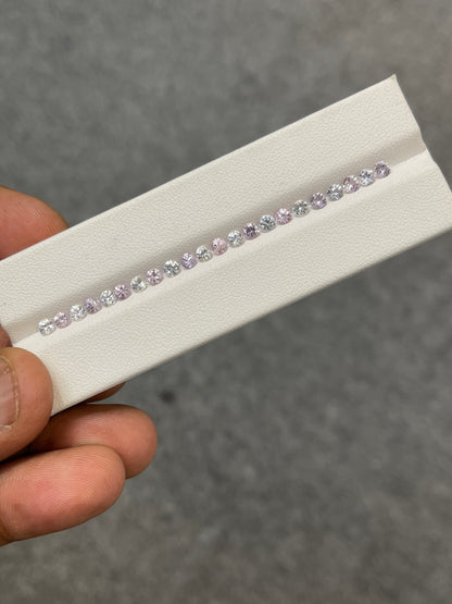 3.2mm unheated white-pink sapphire ring, photo 4