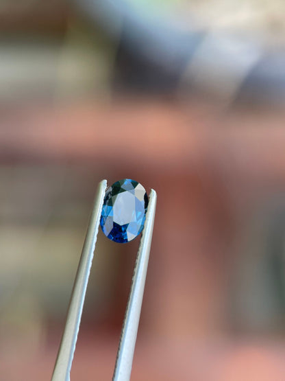 6.8x4.9mm blue sapphire oval cut, 0.91ct, photo 2