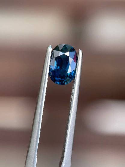 7.2x5.2mm blue sapphire oval cut, 1.26ct, photo 2