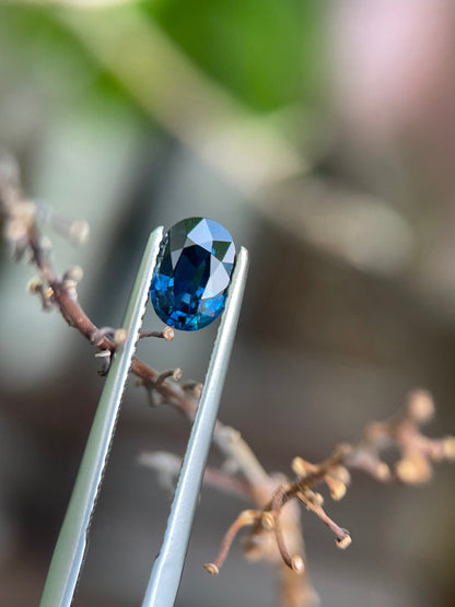 7.2x5.2mm blue sapphire oval cut, 1.26ct, photo 3