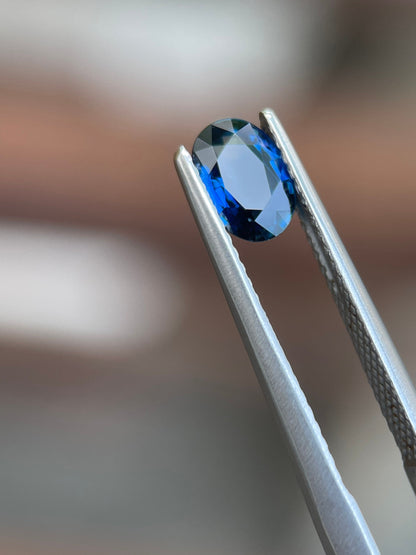 6.9x4.9mm oval blue sapphire gem, 0.89ct, photo 2