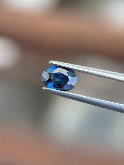 6.9x4.9mm oval blue sapphire gem, 0.89ct, photo 4