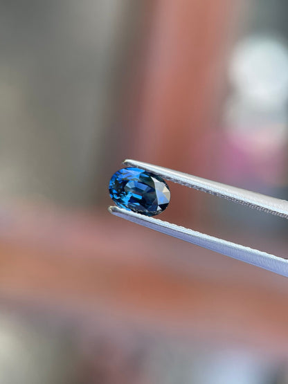 6.8x4.9mm blue sapphire oval cut, 0.91ct, photo 4